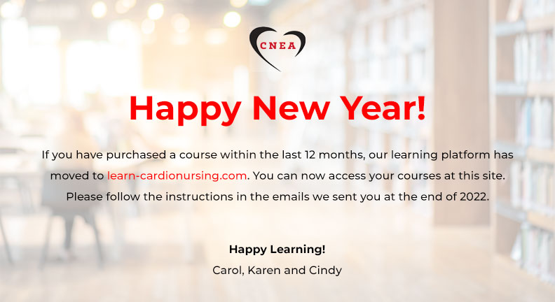New e-learning platform announcement for Learn-Cardionursing.com