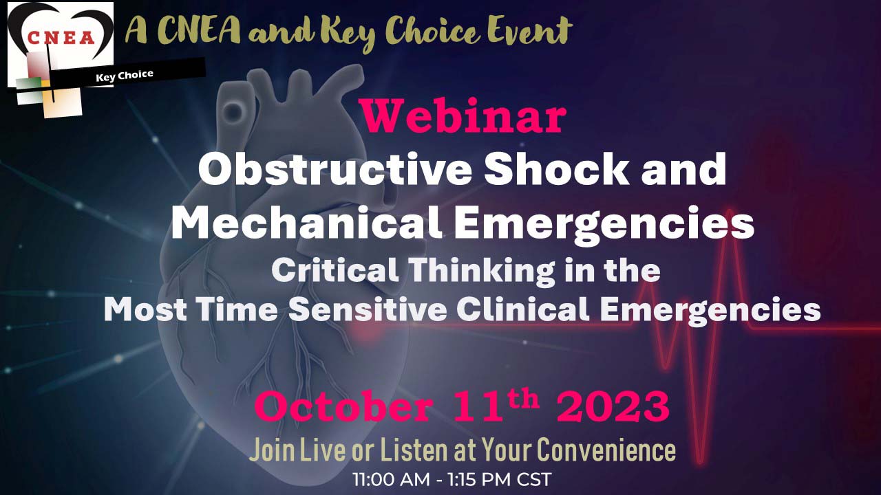 Obstructive Shock and Mechanical Emergencies Webinar Series